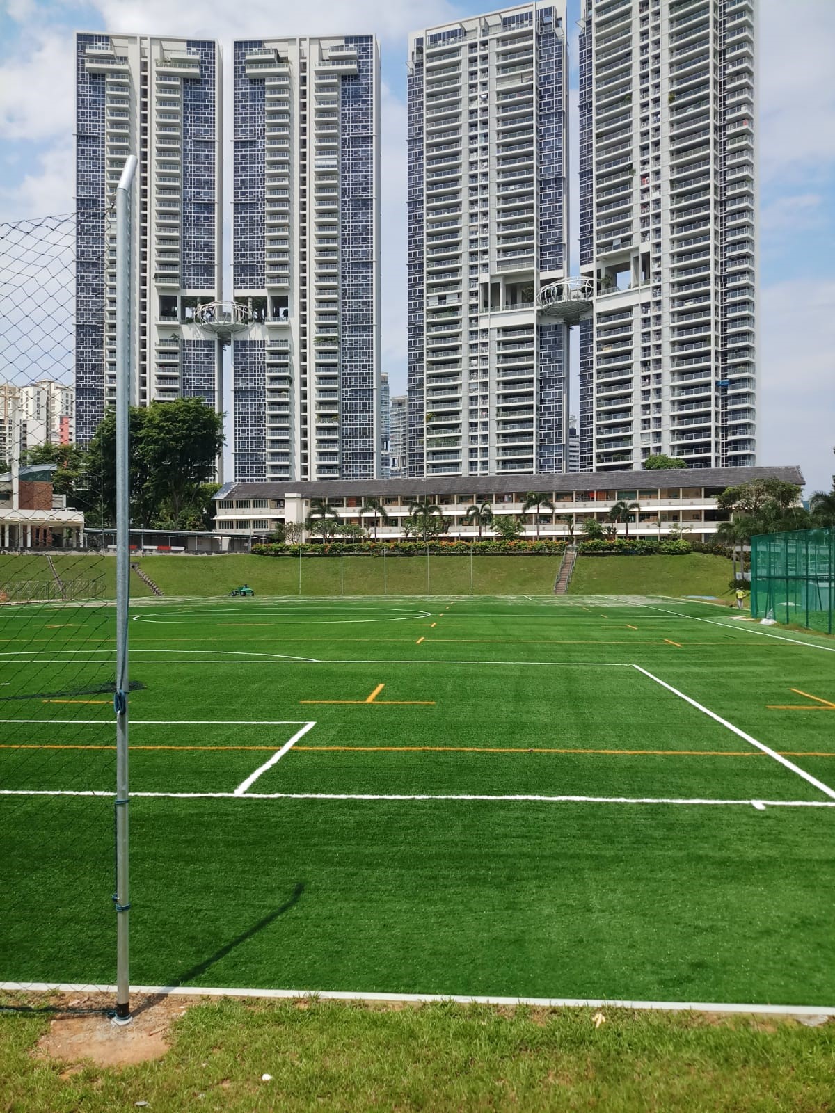 Football pitch with ProGame shockpad