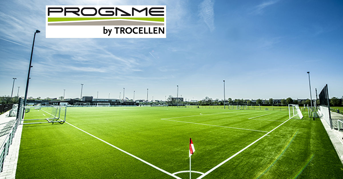 Artificial turf football pitch with a shock pad in Hoogddorp, Netherland